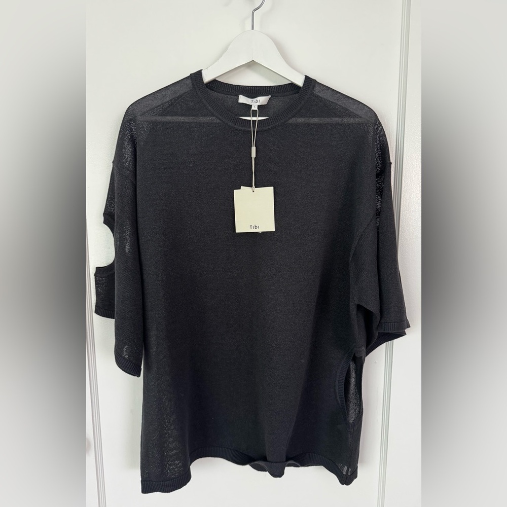 Tibi Crispy Sweater Oversized Easy T-Shirt - Picture 7 of 13